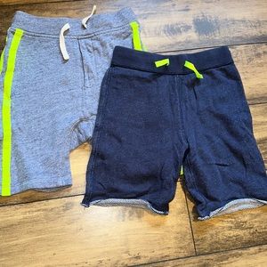 Crewcuts boys size 6 sweat shorts navy blue, gray, neon green
